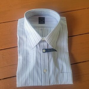 New Men's Joseph & Feiss Fitted Blue Stripe Dress Shirt  18.5" x 34/35